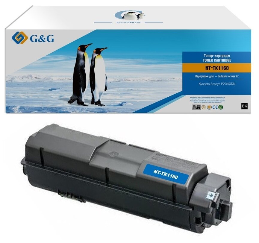 Картридж лазерный G&G GG-TK1160 черный 7200стр для Kyocera Ecosys P2040