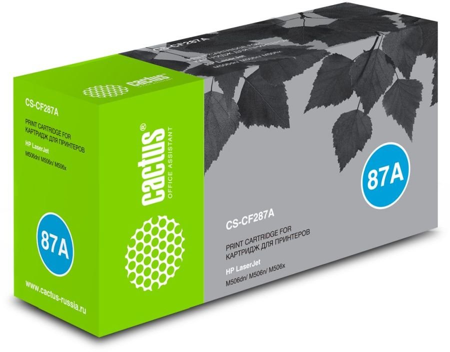 Тонер Картридж Cactus CS-CF287A черный для HP LJ M506dn/M506n/M506x (9000стр.)