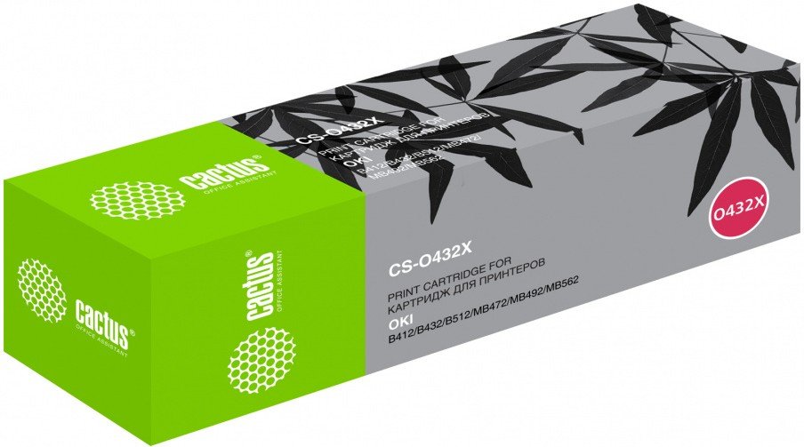 Картридж Cactus CS-O432X лазерный черный (7000стр.) для Oki B432/MB492 (45807120)