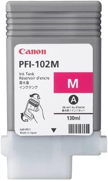 Картридж PFI-102M Magenta для Canon imagePROGRAF iPF510, iPF605, iPF610, iPF650, iPF655, iPF710, iPF750, iPF755 130мл (0897B001)