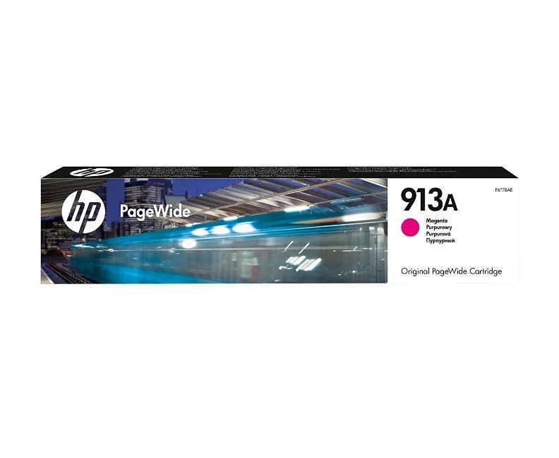 Картридж струйный HP 913A F6T78AE пурпурный (3000стр.) для HP PW 352dw/377dw/Pro 477dw/452dw