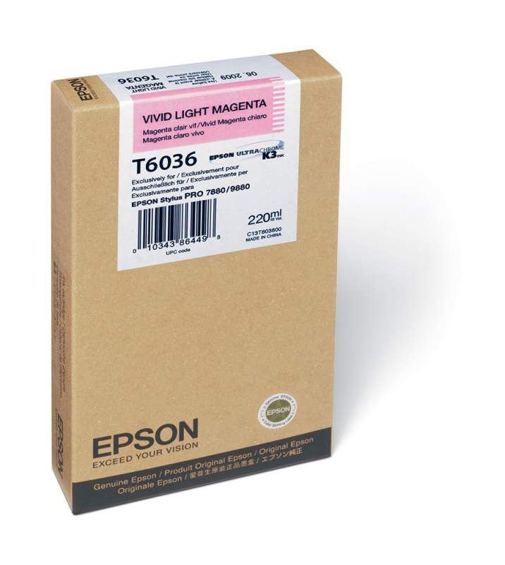 Картридж струйный Epson T6036 C13T603600 светло-пурпурный (220мл) для Epson St Pro 7880/9880