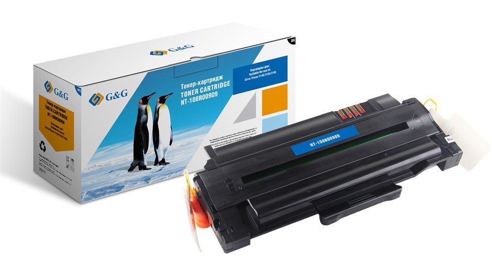 Картридж лазерный G&G GG-108R00909 черный 2500стр для Xerox Phaser 3140/3155/3160