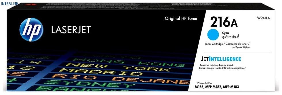 Картридж лазерный HP 216A W2411A голубой (850стр.) для HP MFP M182/ M183