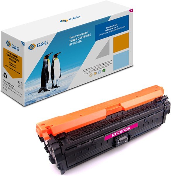 Картридж лазерный G&G GG-CE743A пурпурный 7300стр для HP LJ CP5220/CP5221/CP5223/CP5225
