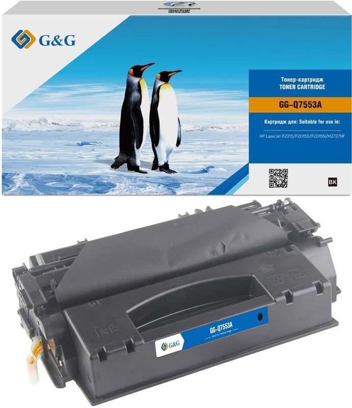 Картридж лазерный G&G GG-Q7553A черный 3000стр для HP LJ P2010/P2014/P2015/M2727nf MFP/M2727nfs MFP LBP-3310/3370 Canon
