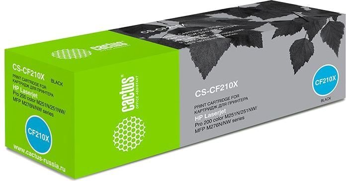 Тонер Картридж Cactus CS-CF210X черный для HP LaserJet Pro 200 M251/M276 (2400стр.)