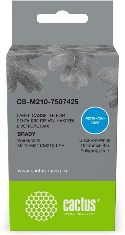 Картридж ленточный Cactus CS-M210-7507425 M210-750-7425 для Brady M210/M211/M210-LAB