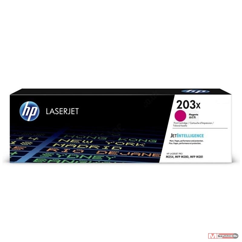 Картридж лазерный HP 203X CF543X пурпурный (2500стр.) для HP M254/280/281