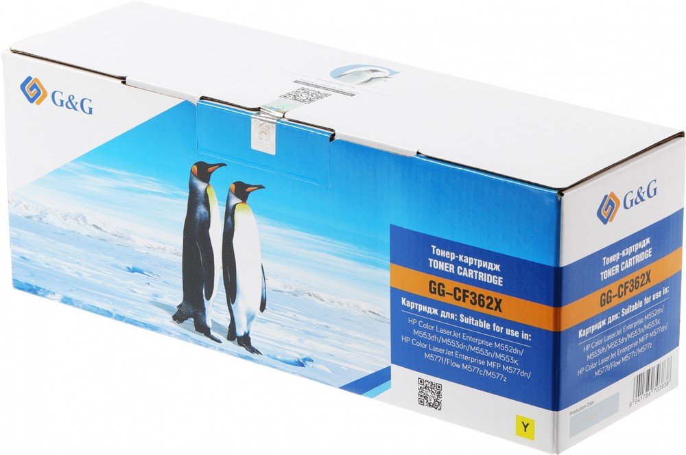 Картридж лазерный G&G GG-CF362X желтый 9500стр для HP CLJ M552dn/M553N/M553DN/M553X/M577C/M577Z/M577F/M577DN