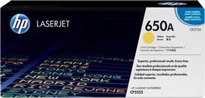 Картридж лазерный HP 650A CE272A желтый (15000стр.) для HP LJ CP5520/5525