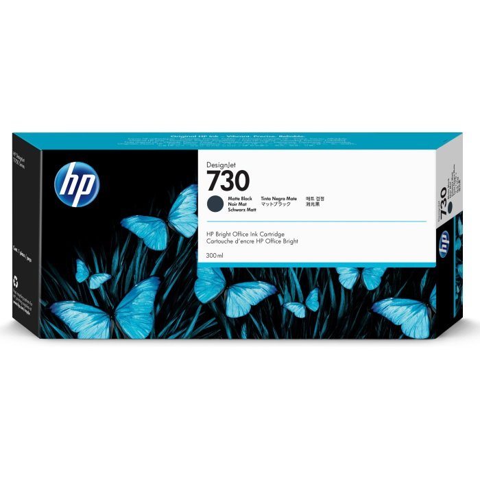 Картридж струйный HP 730 P2V71A черный матовый (400мл) для HP DJ T1700