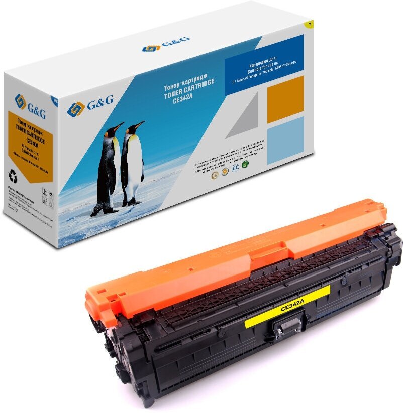 Картридж лазерный G&G GG-CE342A желтый 15000стр для HP CLJ M775