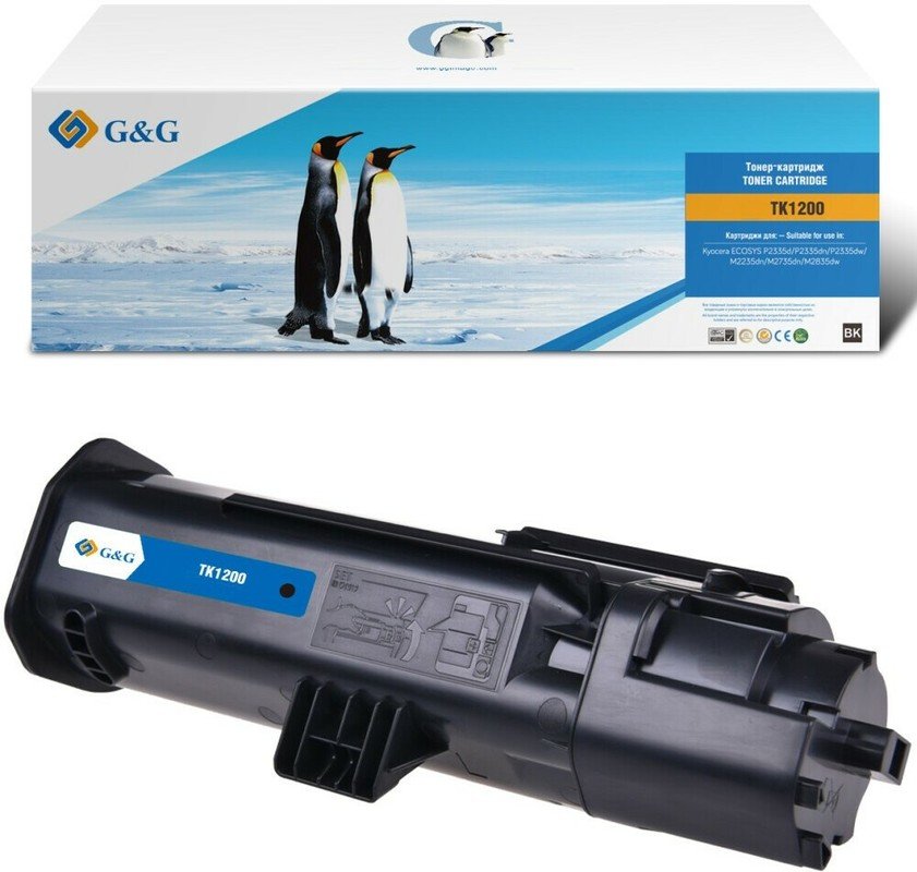 Картридж лазерный G&G GG-TK1200 черный 3000стр для Kyocera Ecosys P2335d/P2335dn/P2335dw/M2235dn/M2735dn/M2835dw