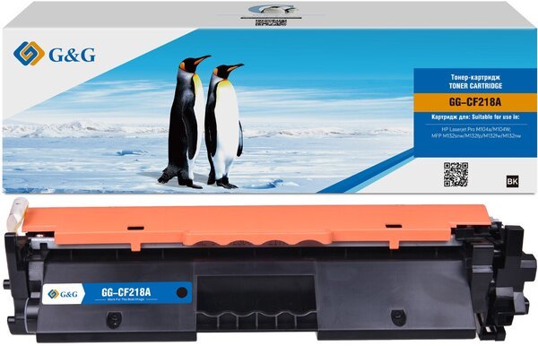 Картридж лазерный G&G GG-CF218A CF218A черный 1400стр для HP LJ Pro M104a/M104W/MFP M132snw/M132fp/M132fw/M132nw