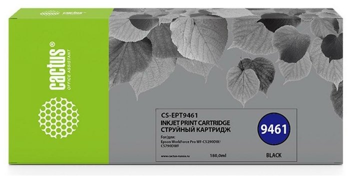 Картридж струйный Cactus CS-EPT9461 черный (180мл) для Epson WF-C5290DW/WF-C5790DW