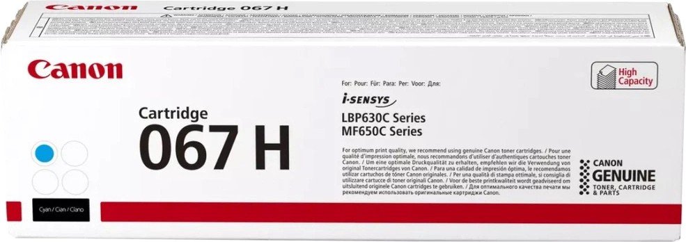 Картридж лазерный Canon 067HC 5105C002 голубой (2400стр) для Canon LBP631/633/MF651/655/657