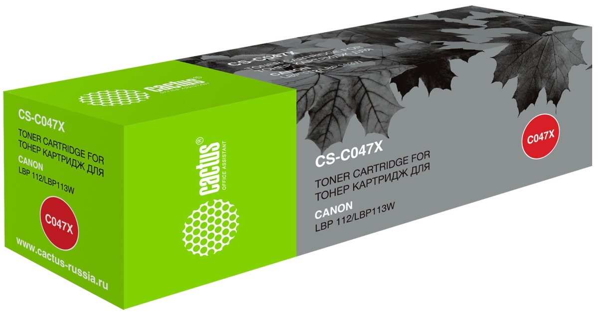 Картридж лазерный Cactus CS-C047X черный (4000стр.) для Canon LBP112/LBP113W