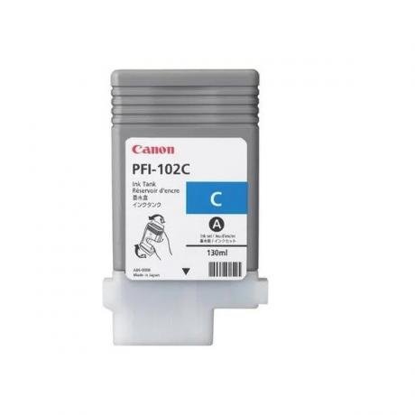 Картридж PFI-102C Cyan для Canon imagePROGRAF iPF510, iPF605, iPF610, iPF650, iPF655, iPF710, iPF750, iPF755, iPF760 130мл (0896B001)