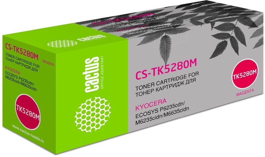 Тонер Картридж Cactus CS-TK5280M пурпурный (11000стр.) для Kyocera ECOSYS P6235cdn, M6235cidn, M6635cidn