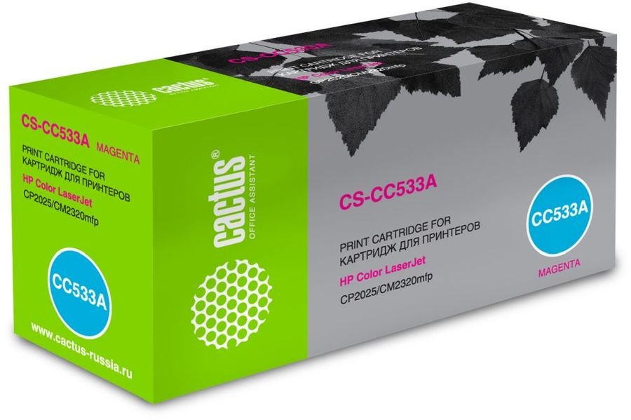 Тонер Картридж Cactus CS-CC533A пурпурный для HP Color LaserJet CP2025/CM2320mfp (2800стр.)