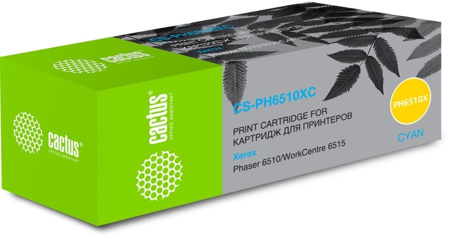 Тонер Картридж Cactus 106R03693 CS-PH6510XC голубой (4300стр.) для Xerox Phaser 6510/WC6515
