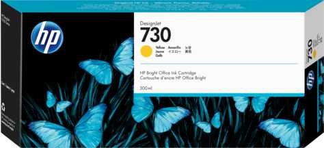 Картридж струйный HP 730 P2V70A желтый (400мл) для HP DJ T1700