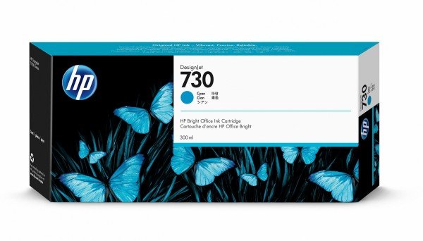 Картридж струйный HP 730 P2V68A голубой (400мл) для HP DJ T1700