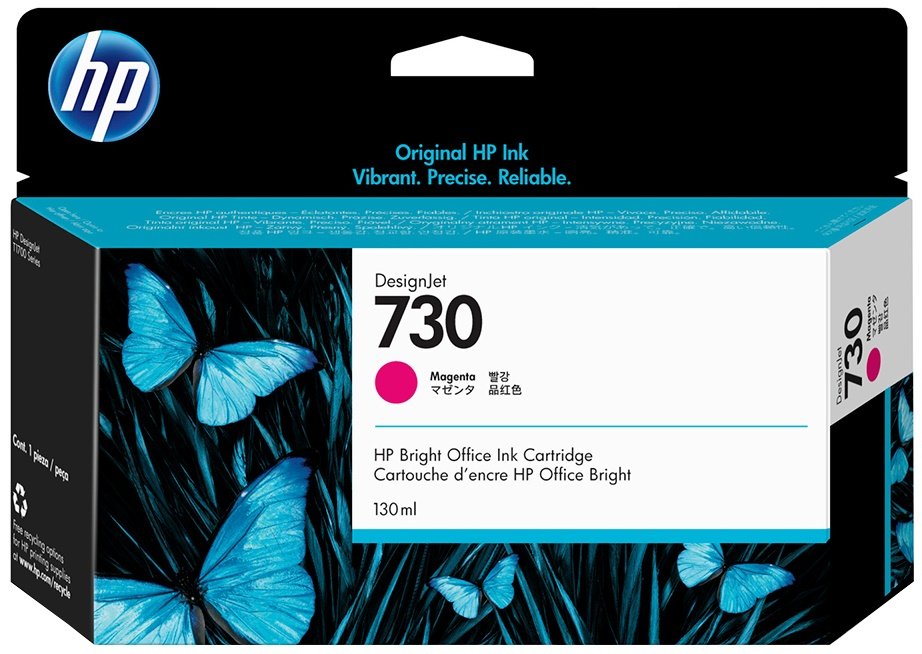 Картридж HP 730 P2V63A пурпурный для HP DesignJet T1700, 130 мл