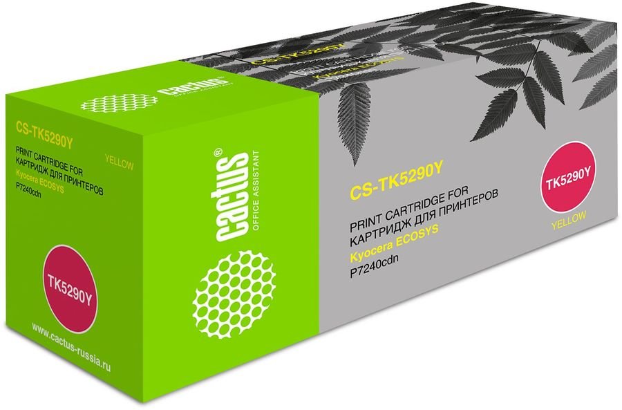 Тонер Картридж Cactus CS-TK5290Y желтый (13000стр.) для Kyocera ECOSYS P7240cdn