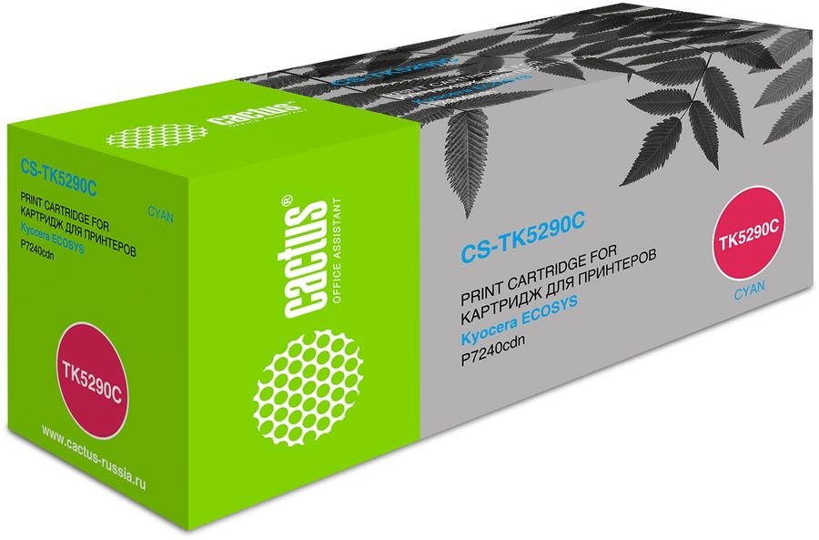 Тонер Картридж Cactus CS-TK5290C голубой (13000стр.) для Kyocera ECOSYS P7240cdn