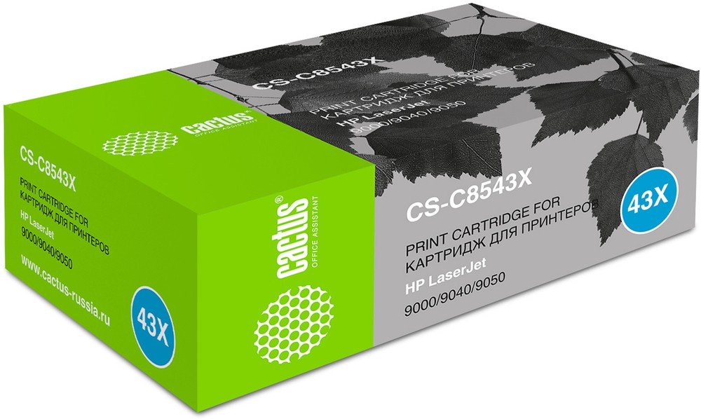 Картридж лазерный Cactus CS-C8543X С8345X черный (30000стр.) для HP LJ 9000/9040/9050