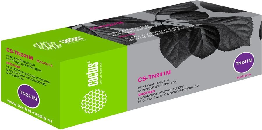 Тонер Картридж Cactus CS-TN241M пурпурный для принтеров Brother HL-3170CDW (1400стр.)