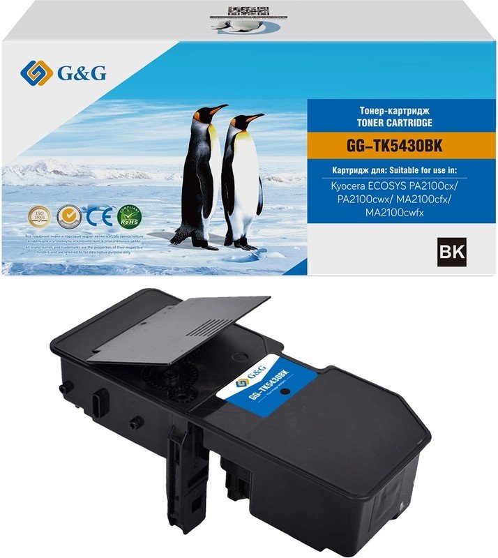 Картридж лазерный G&G GG-TK5430BK черный 1250стр для Kyocera Ecosys PA2100cx/PA2100cwx/MA2100cfx/MA2100cwfx