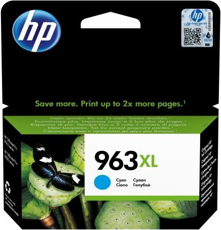 Картридж струйный HP 963 3JA27AE голубой (1600стр.) для HP OfficeJet Pro 901x/902x/HP