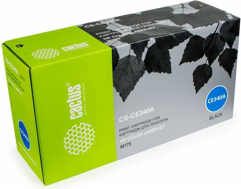 Картридж лазерный Cactus CS-CE340A CE340A черный (13500стр.) для HP CLJ M775