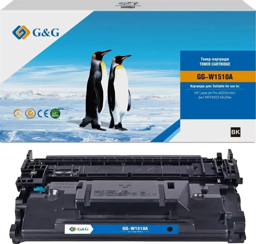 Картридж лазерный G&G GG-W1510A W1510A черный (3050стр) для HP LJ Pro 4003n/dn/dw/MFP4103 fdn/fdw