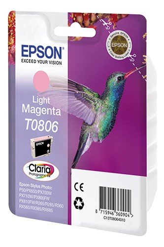 Картридж струйный Epson T0806 C13T08064011 светло-пурпурный (7.4мл) для Epson P50/PX660
