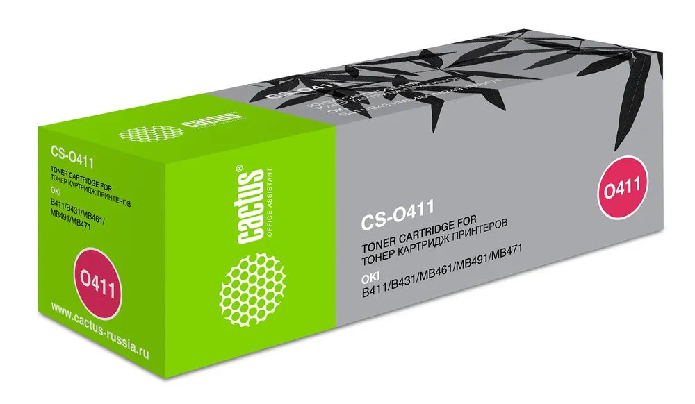 Картридж Cactus CS-O411 лазерный черный (3000стр.) для Oki B411/B431 (44574705)