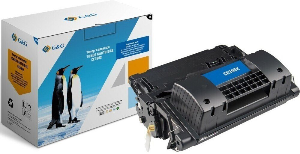 Картридж лазерный G&G GG-CE390X черный 24000стр для HP LJ Enterprise 600 M602n/M603n/M4555f MFP