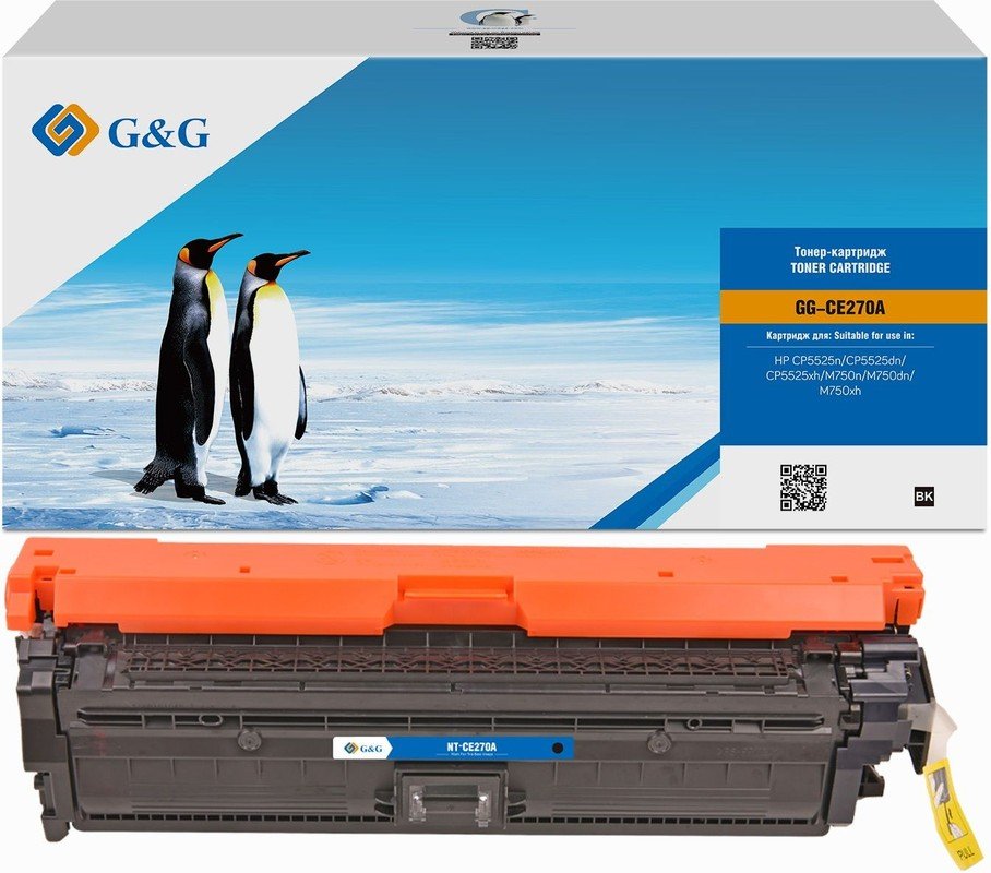 Картридж лазерный G&G GG-CE270A черный 13000стр для HP LJ Ent CP5525