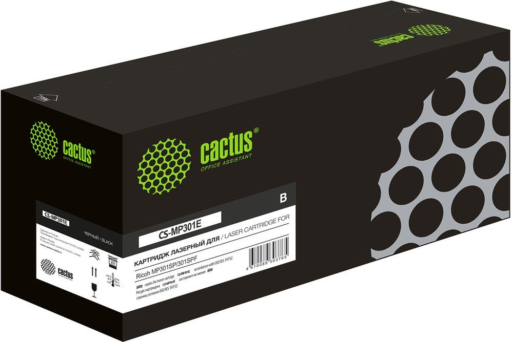 Картридж лазерный Cactus CS-MP301E 842339 черный 8000стр для Ricoh MP301SP/301SPF
