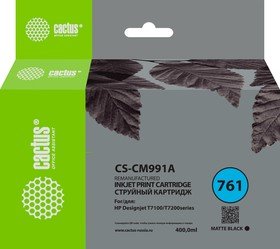 Картридж струйный Cactus CS-CM991A №761 черный 400мл для HP DesignJet T7100/Т7200