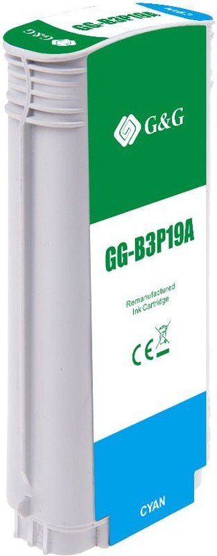 Картридж струйный G&G GG-B3P19A 727 голубой (130мл) для HP DJ T920/T1500