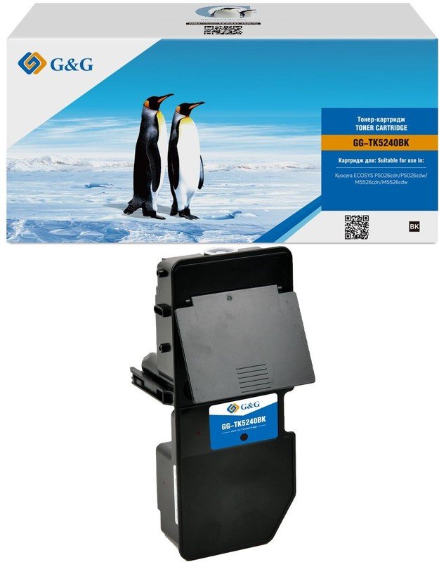 Картридж лазерный G&G GG-TK5240BK черный 4000стр для Kyocera Ecosys P5026cdn/P5026cdw Ecosys M5526cdn/M5526cdw