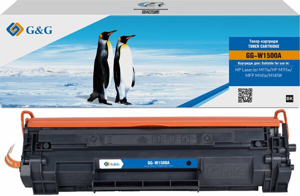 Картридж лазерный G&G GG-W1500A W1500A черный 975стр для HP LaserJet M111a/M111w/MFP M141a/M141W