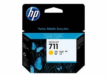 Картридж струйный HP 711 CZ132A желтый (29мл) для HP DJ T120/T520
