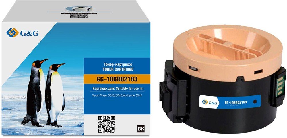 Картридж лазерный G&G GG-106R02183 черный 2300стр для Xerox Phaser 3010/3040 Workentre 3045