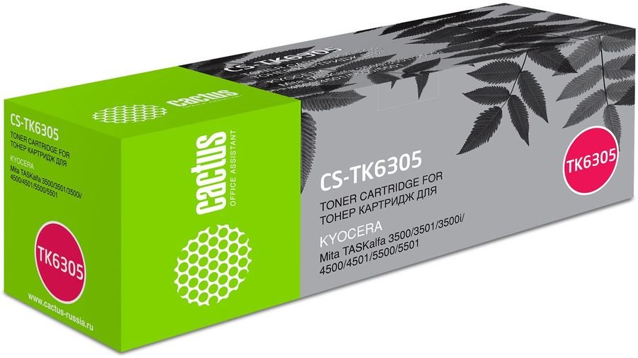 Тонер Картридж Cactus CS-TK6305 черный для Kyocera Mita TASKalfa 3500/3501/4500/4501/5500/5501/3500i/3501i/4500i/4501i/5500i/5501i (35000стр.)