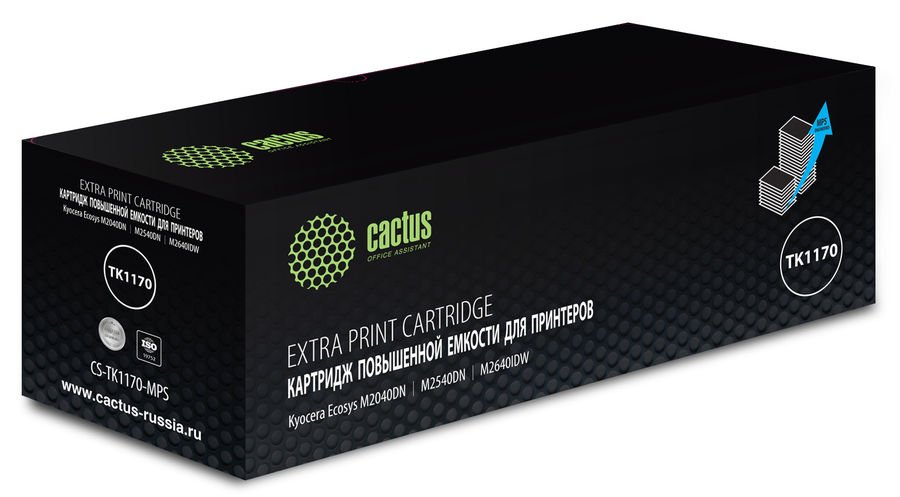 Картридж лазерный Cactus CS-TK1170-MPS черный (12000стр.) для Kyocera Ecosys M2040dn/ M2540dn/M2640idw